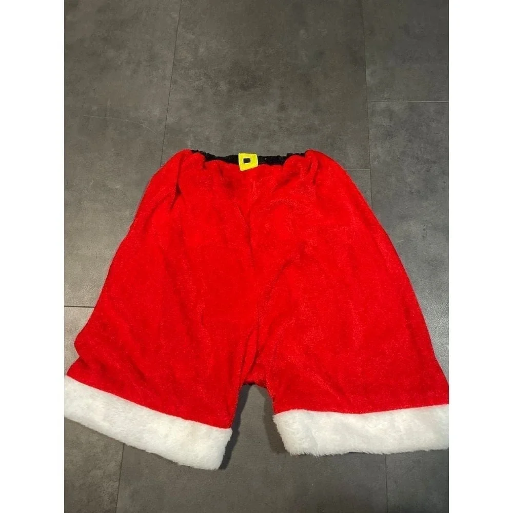 Festive Santa Clause Shorts‎ Red Velvet Christmas Holiday Outfit size 4T H-504